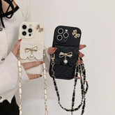 Bowknot Crossbody Wallet Phone Case